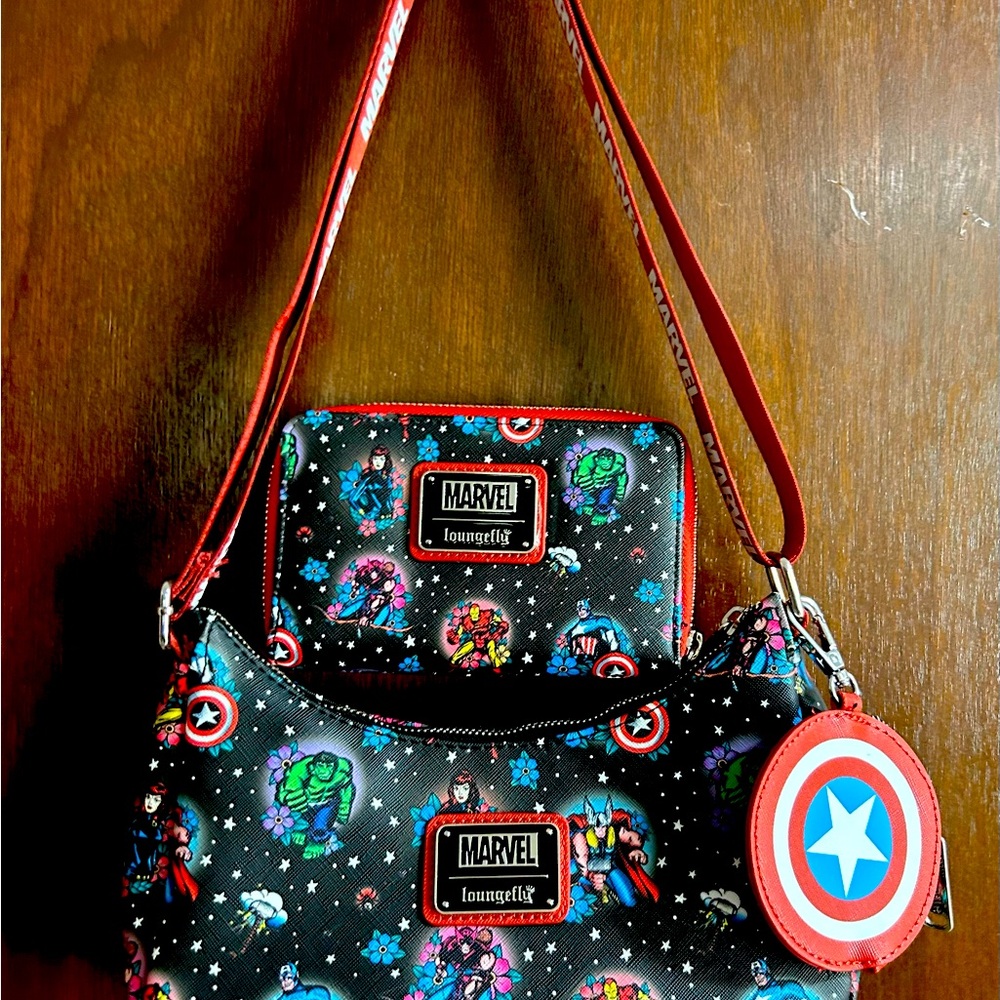 Loungefly Marvel Purse, Wallet and Coinpurse